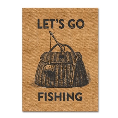 Marcee Duggar 'Go Fishing Burlap' Canvas Art,18x24